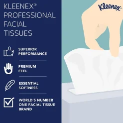 Kleenex Professional Cube Facial Tissue, 2-ply, White, 90 Sheets/Box (21270)