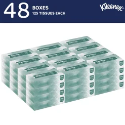 Kleenex Professional Naturals Standard Facial Tissue, 2-Ply, White, 125 Sheets/Box, 48 Boxes/Case (21601)