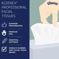 Kleenex Professional Naturals Standard Facial Tissue, 2-Ply, White, 125 Sheets/Box, 48 Boxes/Case (21601)