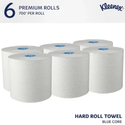 Paper Towels<Kleenex Professional Recycled Hardwound Paper Towels, 1-ply, 700 ft./Roll, 6 Rolls/Carton (25637)