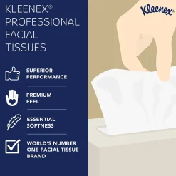 Kleenex Professional Standard Facial Tissue, 2-Ply, White, 125 Sheets/Box, 48 Boxes/Carton (21606)