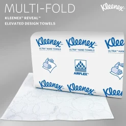 Paper Towels<Kleenex Reveal Multifold Paper Towels, 2-Ply, White, 150 Sheets/Pack, 16 Packs/Carton (46321)