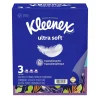 Kleenex Ultra Soft Facial Tissue, 3-Ply, 120 Tissues/Box, 3 Boxes/Pack (54314)