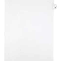 Kleer-Fax Side-Tab Legal Index Dividers, Number 28, White, Letter, 25/Pk Sale