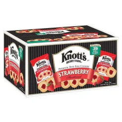 Cookies<Knott's Berry Farm Premium Bite Size Strawberry Shortbread, 2 oz., 36/Carton (BIS59637)