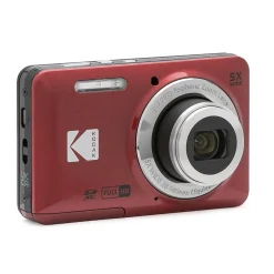 Cameras & Camcorders<Kodak PIXPRO 16MP Digital Point and Shoot Camera, 5x Optical Zoom, Red (FZ55-RD)