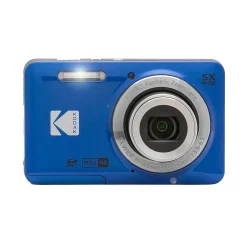 Cameras & Camcorders<Kodak PIXPRO 16MP Point and Shoot Digital Camera, 5x Optical Zoom, Blue (FZ55-BL)