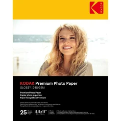 Clearance Premium Photo Paper Glossy Photo Paper, 8.5" x 11", 25 Sheets/Pack (41173) Photo Paper