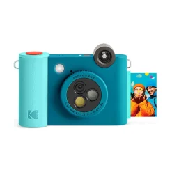 Cameras & Camcorders<Kodak Smile+ 5 Megapixels Digital Instant Print Camera, Teal/Blue (RODSMPCAMBL)