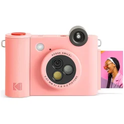 Cameras & Camcorders<Kodak Smile+ 5 Megapixels Digital Instant Print Camera, Pink (RODSMPCAMPK)