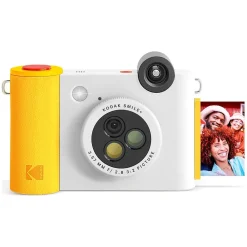 Cameras & Camcorders<Kodak Smile+ 5 Megapixels Digital Instant Print Camera, White/Yellow (RODSMPCAMW)