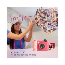 Cameras & Camcorders<Kodak Smile+ 5 Megapixels Digital Instant Print Camera, Fuchsia (RODSMPCAMFS)