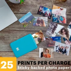 Instant Photo Printers<Kodak Step Mobile Zero Ink Instant Photo Printer, Single-Function, Blue (RODMP20AMZBL)