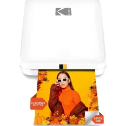 Instant Photo Printers<Kodak Step Slim Zero Instant Photo Printer, Single-Function, White (RODMPS20W)