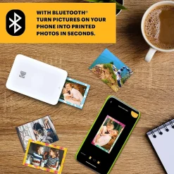 Instant Photo Printers<Kodak Step Slim Zero Instant Photo Printer, Single-Function, White (RODMPS20W)