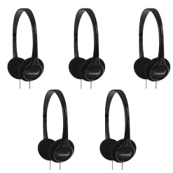 Koss On-Ear Headphones, Black, 5/Pack (190238)