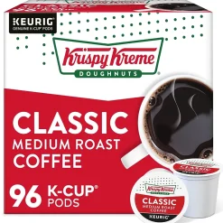 Keurig K-Cups<Krispy Kreme Classic Coffee Keurig® K-Cup® Pods, Medium Roast, 96/Carton (06110CT)