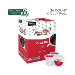 Keurig K-Cups<Krispy Kreme Classic Coffee Keurig® K-Cup® Pods, Medium Roast, 96/Carton (06110CT)
