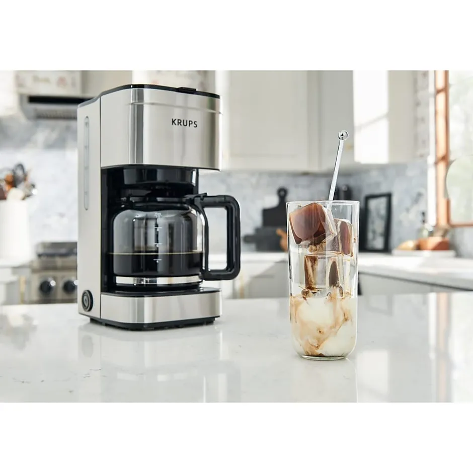 Coffee Makers<Krups Simply Brew 10-Cups Automatic Drip Coffee Maker, Stainless Steel (KM203D50)