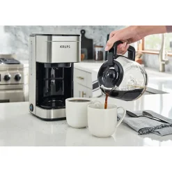Coffee Makers<Krups Simply Brew 10-Cups Automatic Drip Coffee Maker, Stainless Steel (KM203D50)