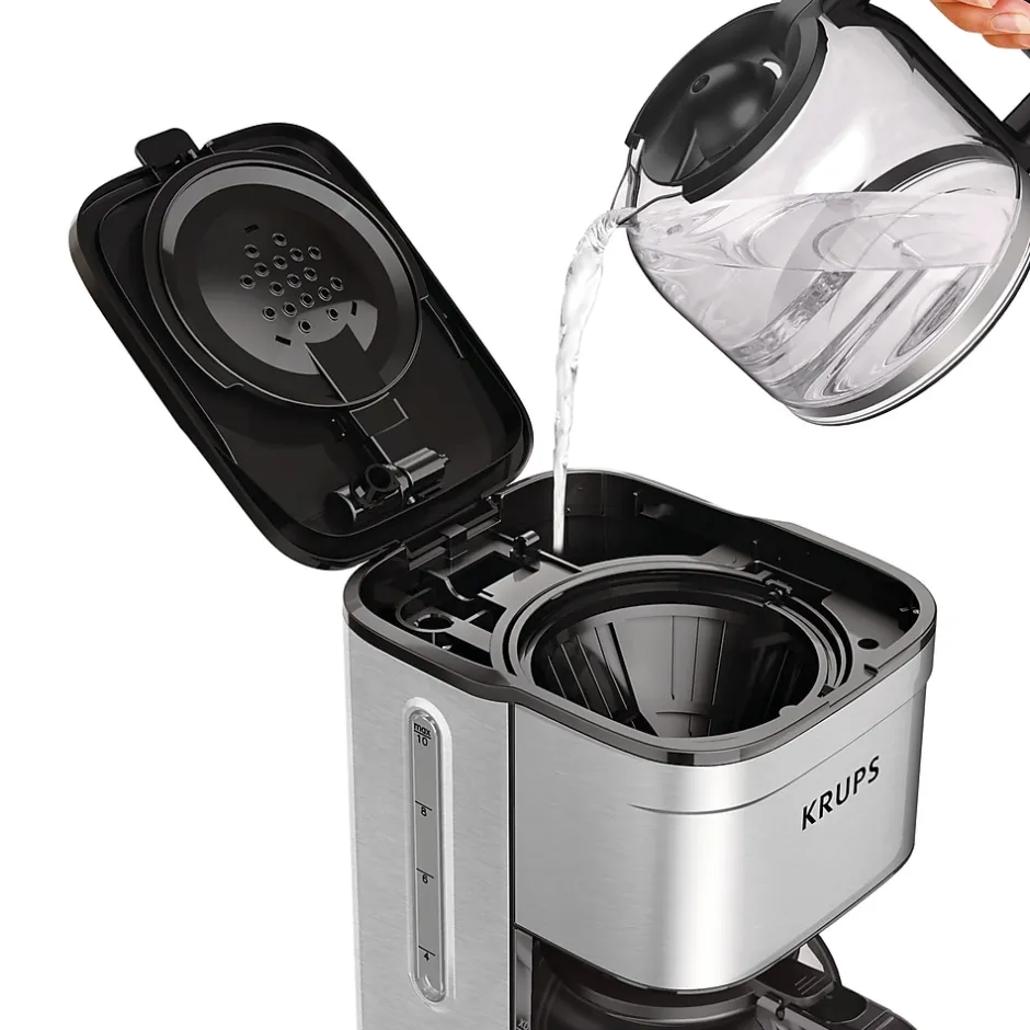Coffee Makers<Krups Simply Brew 10-Cups Automatic Drip Coffee Maker, Stainless Steel (KM203D50)