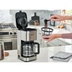 Coffee Makers<Krups Simply Brew 10-Cups Automatic Drip Coffee Maker, Stainless Steel (KM203D50)