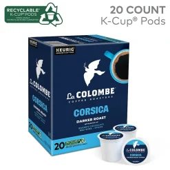 Keurig K-Cups<La Colombe Coffee La Colombe Corsica Coffee Keurig® K-Cup® Capsules, Dark Roast, 20/Box (5000380614)