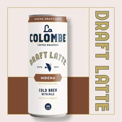 Coffee<La Colombe Coffee La Colombe Draft Mocha Latte Caffeinated Cold Brew Coffee, Medium Roast, 11 oz., 12/Carton (PPPURC1202)