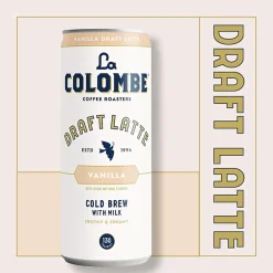 Coffee<La Colombe Coffee La Colombe Draft Vanilla Latte Caffeinated Cold Brew Coffee, Medium Roast, 11 oz., 12/Carton (PPPURC1203)