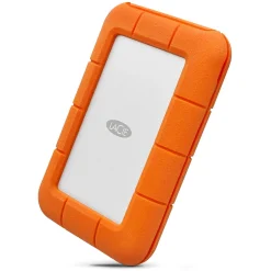 LaCie Rugged Secure 2TB External Hard Drive Portable USB-C USB 3.0 Shock Resistant Encryption Mac PC, Orange (STFR2000403)* External Hard Drives