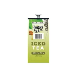 Keurig K-Cups<Lavazza Bright Tea Co. Iced Green Tea with Honey, Flavia Freshpack, 100/Carton (48049)