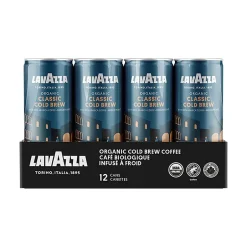 Coffee<Lavazza Classic Chocolaty and Fruity Cold Brew Coffee, Medium Roast, 8 fl. oz., 12/Carton (2123)