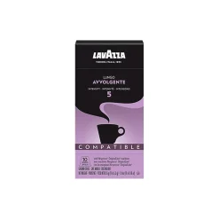 Keurig K-Cups<Lavazza Lungo Avvolgente Coffee Nespresso Original Capsules, Dark Roast, 10/Box (1953000969)