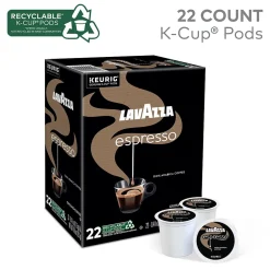 Keurig K-Cups<Lavazza Perfetto Espresso Coffee Keurig® K-Cup® Pods, Dark Roast, 22/Box (6000)