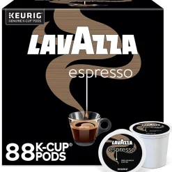 Keurig K-Cups<Lavazza Perfetto Espresso Coffee Keurig® K-Cup® Pods, Dark Roast, 88/Carton (6000CT)