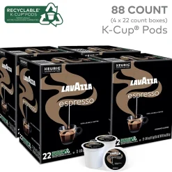 Keurig K-Cups<Lavazza Perfetto Espresso Coffee Keurig® K-Cup® Pods, Dark Roast, 88/Carton (6000CT)