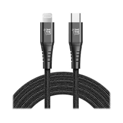 LAX Gadgets Lightning to USB-C Cable for iPhone/iPad/iPod Touch, Black (MFIUSBC3FT-BLK)