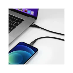 LAX Gadgets Lightning to USB-C Cable for iPhone/iPad/iPod Touch, Black (MFIUSBC3FT-BLK)