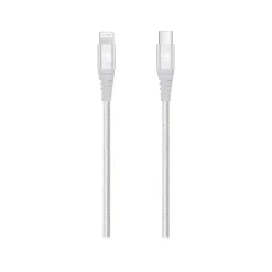 LAX Gadgets Lightning to USB-C Cable for iPhone/iPad/iPod touch, Silver (MFIUSBC3FT-SLV)