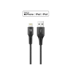 LAX Gadgets Lightning to USB Cable for iPhone/iPad/iPod touch, Black (LX-4BK)