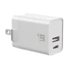 LAX Gadgets USB Wall Charger for Most Smartphones, White (PD20WQCWH)