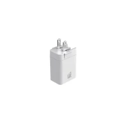 LAX Gadgets USB Wall Charger for Most Smartphones, White (PD20WQCWH)
