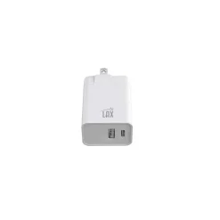 LAX Gadgets USB Wall Charger for Most Smartphones, White (PD20WQCWH)