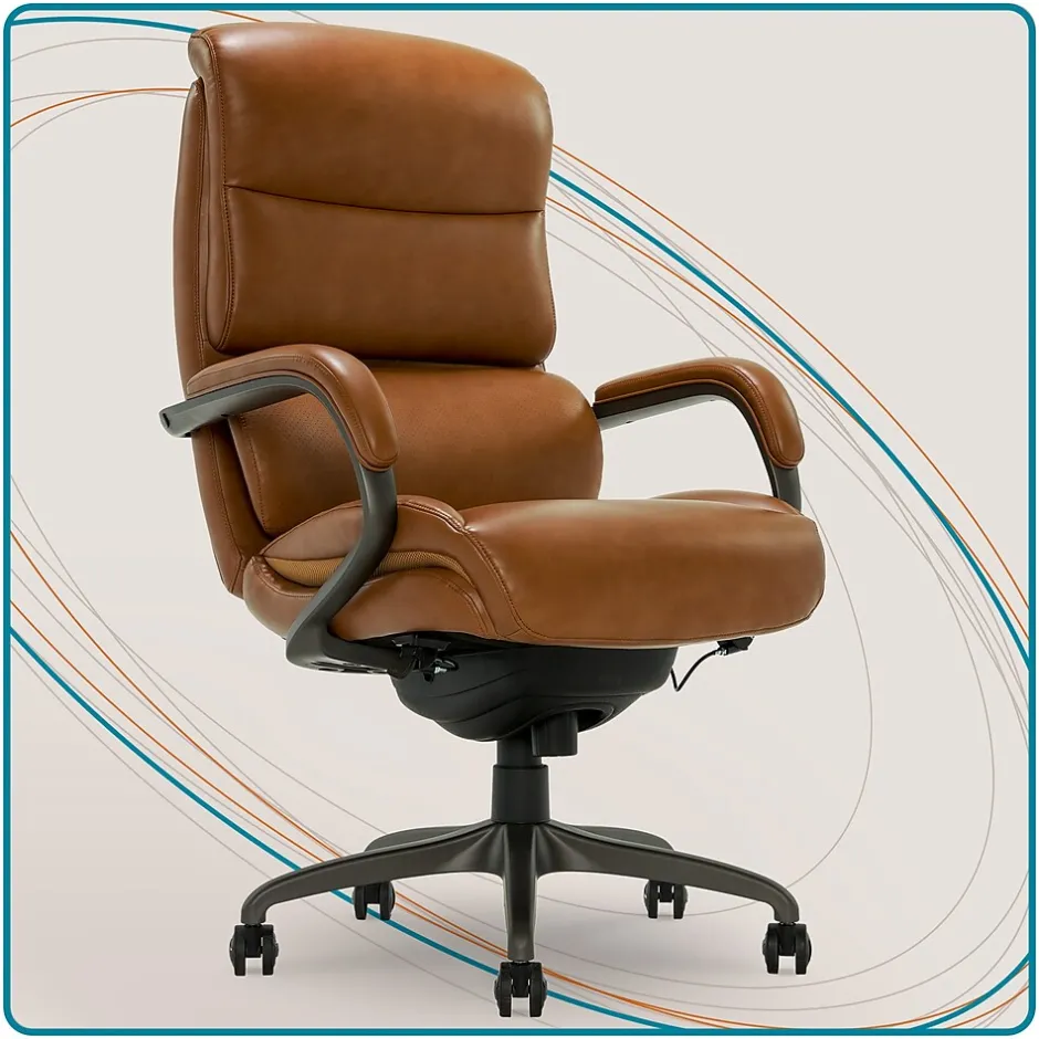 Best Aberdeen Ergonomic Bonded Leather Swivel Computer and Desk Chair, (51545-CAM) Office Chairs