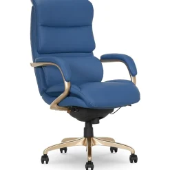 New Aberdeen Ergonomic Bonded Leather Swivel Executive Chair, Blue (51545-BLU) Office Chairs