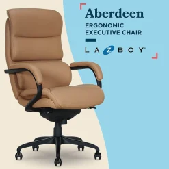Discount Aberdeen Ergonomic Bonded Leather Swivel Executive Chair, Tan (51545-TAN) Office Chairs