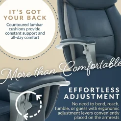 Clearance Alton Ergonomic Bonded Leather Swivel Executive Chair, (60029-DS) Office Chairs