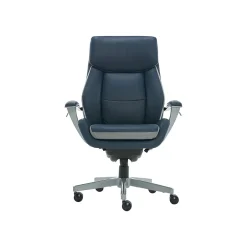 Clearance Alton Leather Executive Chair, Steel Blue/Light Gray (60029) Ergonomic Chairs
