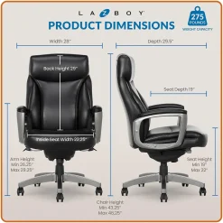 Discount Arcadian Bonded Leather Executive Chair, (60009) Ergonomic Chairs