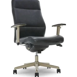 Sale Baylor Ergonomic Faux Leather Swivel Executive Chair, Black (CHR10085B) Office Chairs